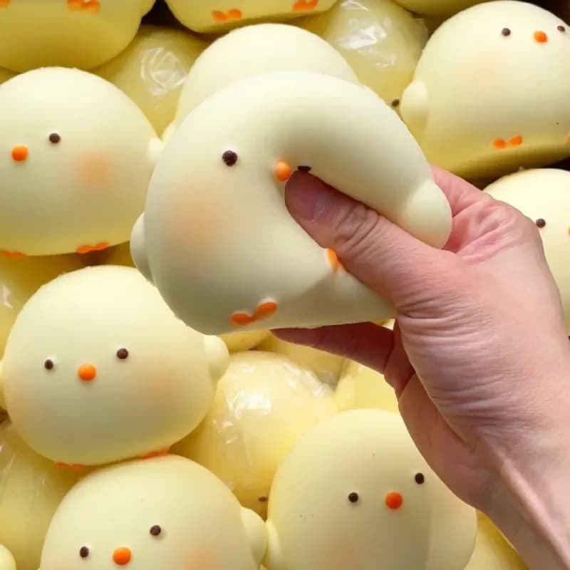 Giocattolo Antistress a Forma di Pulcino Gigante, Morbido e Lento da Stendere, per Bambini e Adulti, ADHD, Autismo