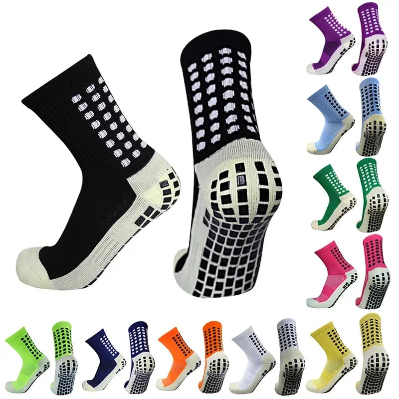 Nuovi calzini da calcio antiscivolo Uomo Donna Calzini da calcio con impugnatura per sport all'aria aperta EU 38-43 US6-9.5
