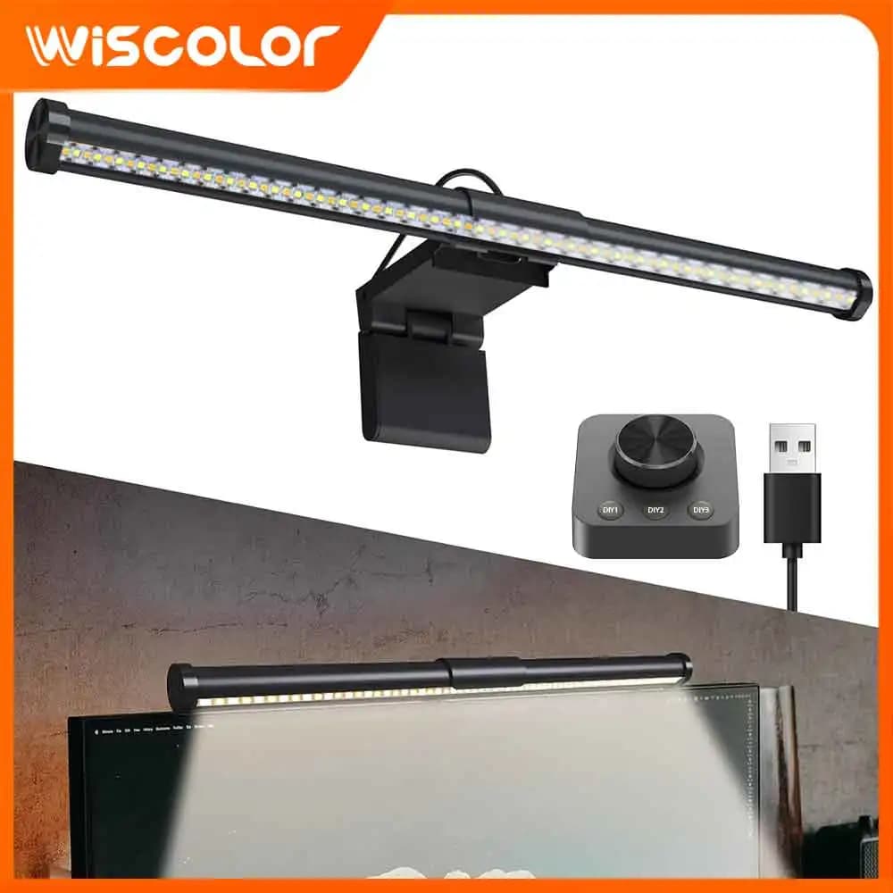 RGB light bar for monitor, LED light bar for screen, dimmable, with USB remote control, for reading room decoration, desk accessories
