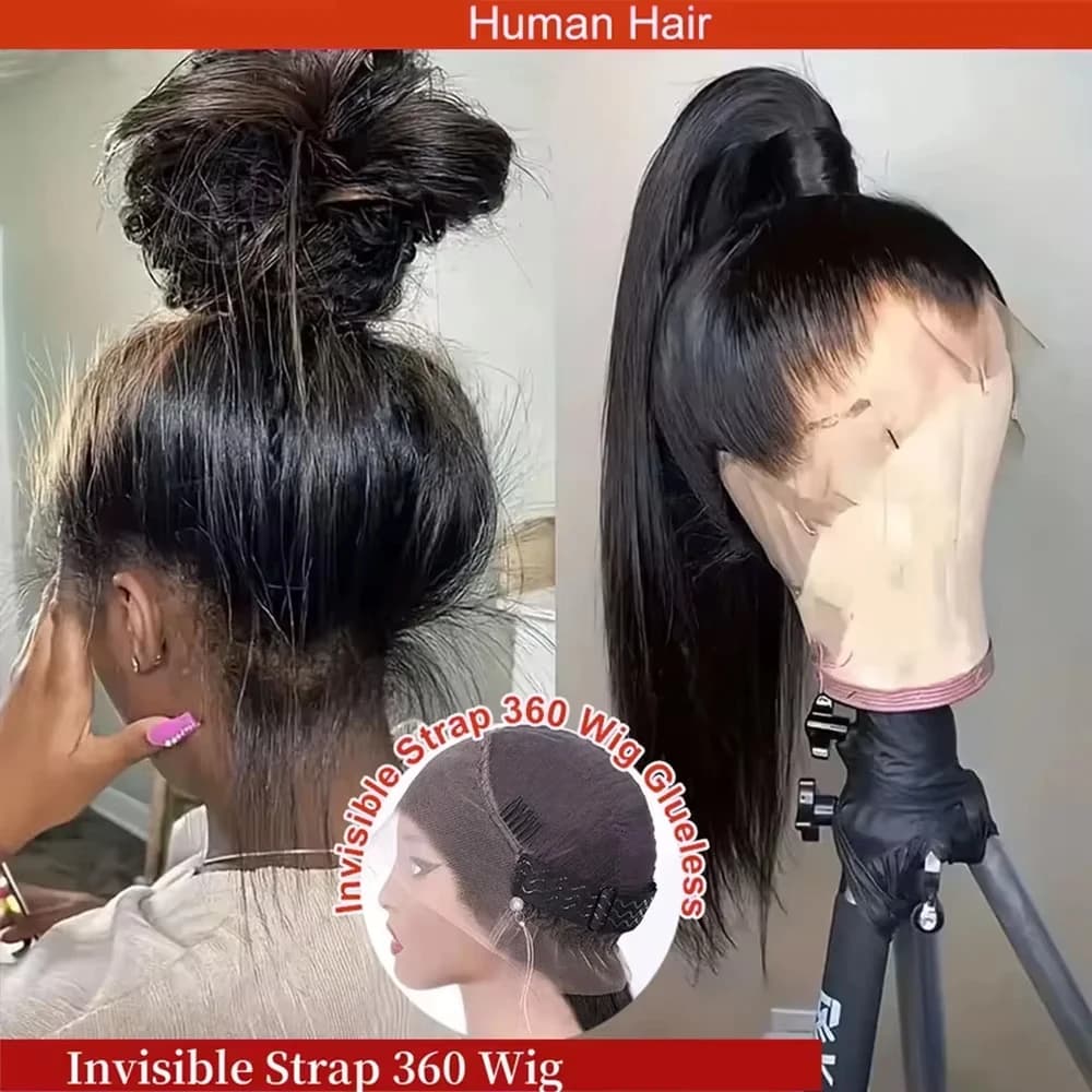 40 42 44 Inch HD 360 Full Lace Front Wig Human Hair 200% Bone Straight Hd Lace Frontal 100% Human Hair Wigs 13x6 For Balck Women