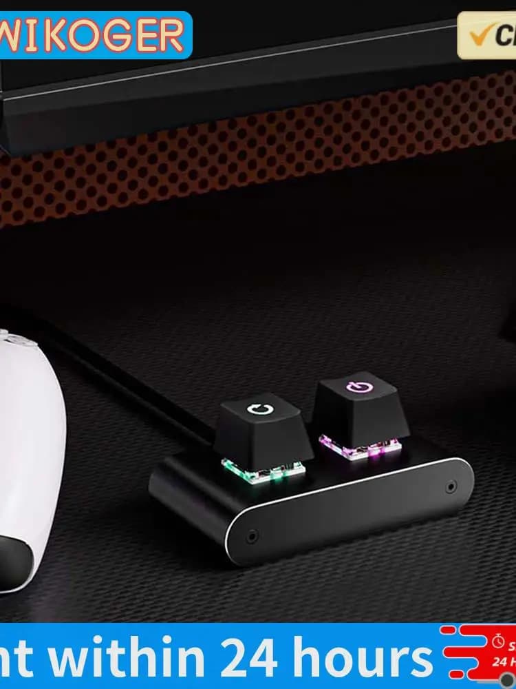 Splitter interruttore da tavolo con LED colorato ON Off Pulsante interruttore di ripristino Pulsante di alimentazione esterno LED HDD per Home Office