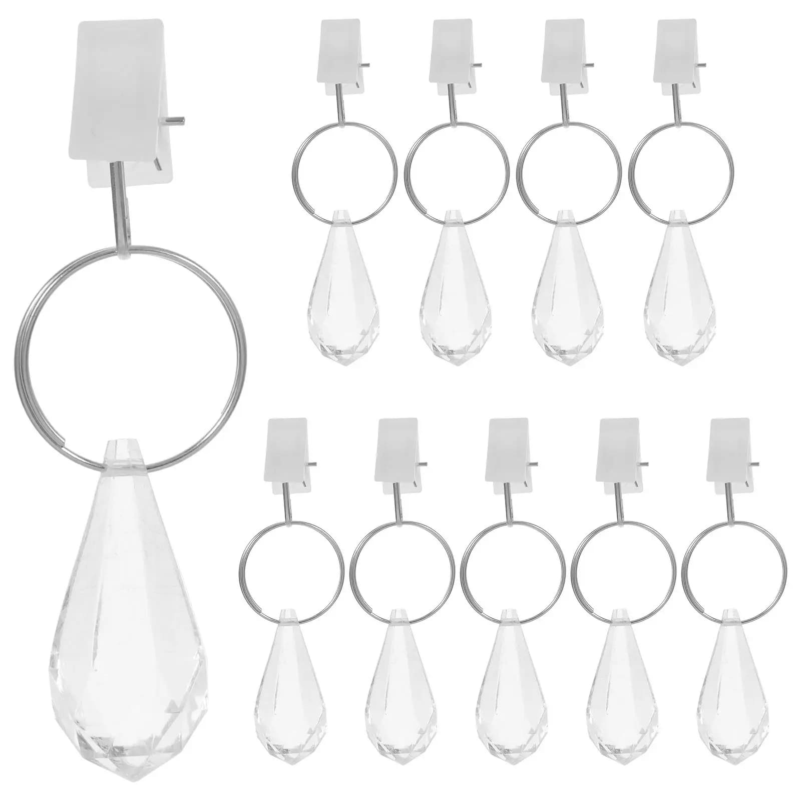 10 Pezzi Pesi per Tende a Goccia d'Acqua, Clip per Tende da Finestra, Pesi per Tende Doccia, Accessori per Tovaglie, Antivento per Esterni