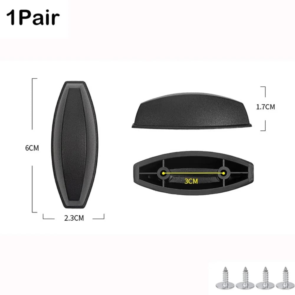 Plastic Luggage Feet Pads Black With Screws Luggage Bottom Stand Suitcase Replacement Part All Suitcase