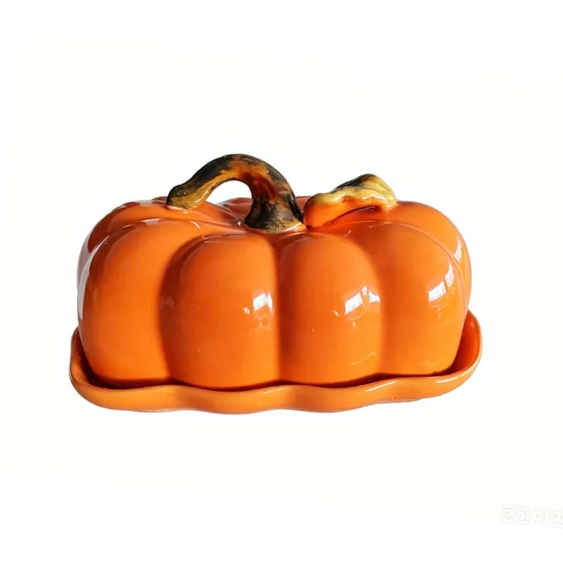 For Ceramic Pumpkin, Bread Cake Dried Fruit Candy Butter Candied Treats Plate Plate