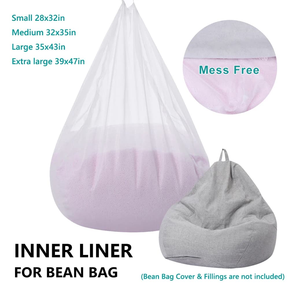Indoor beans sack cover without filler-spare cover for easy cleaning bean bag insert for sack chair, zipper opening without filler
