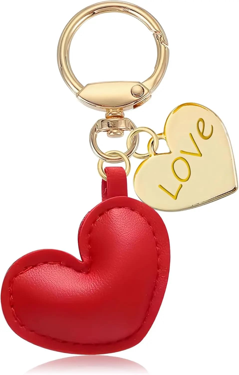 Simpatico portachiavi a forma di cuore da donna, accessori a catena con ciondoli per borse estetiche per borse zaino