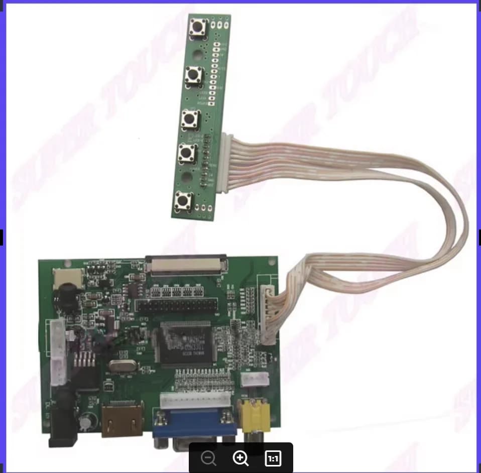 ZhiYuSun 7 inch for Raspberry PI / Pcduino / Cubieboard - (1024 x 600) LCD panel Digital LCD screen and drive card (VGA + 2AV)