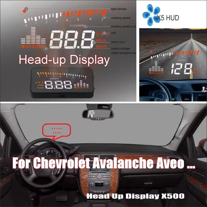Display Head-Up per Auto Chevrolet Avalanche Aveo Captiva Cobalt Equinox 2010-2025, Proiettore HUD per Parabrezza