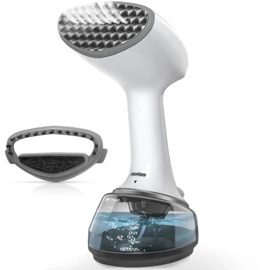 Vaporizzatore Portatile per Vestiti 1200W con Ampio Serbatoio d'Acqua da 360ml, Rimuovi Pieghe Rapido, Stiratore a Vapore Portatile per Indumenti