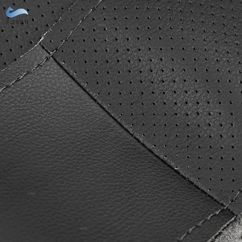 Coprivolante in Pelle Traforata Intrecciata a Mano per Mitsubishi Lancer Evolution 8 VIII 2003 2004 2005 9 IX 2005 2006 2007