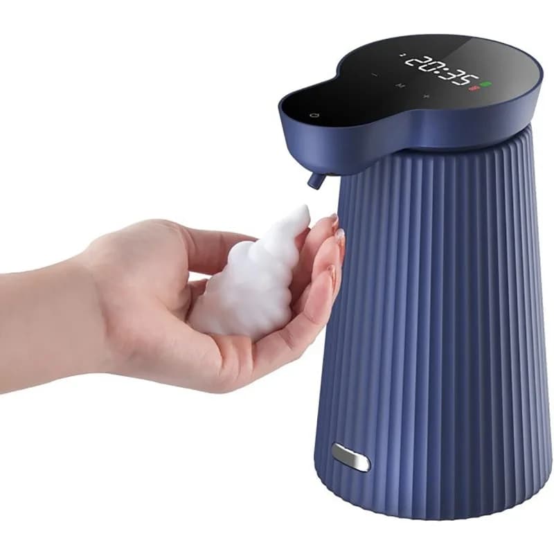 Dispenser Automatico di Sapone Schiumogeno con Display LED, Pompa Automatica a 3 Livelli Regolabili per Bagno e Cucina