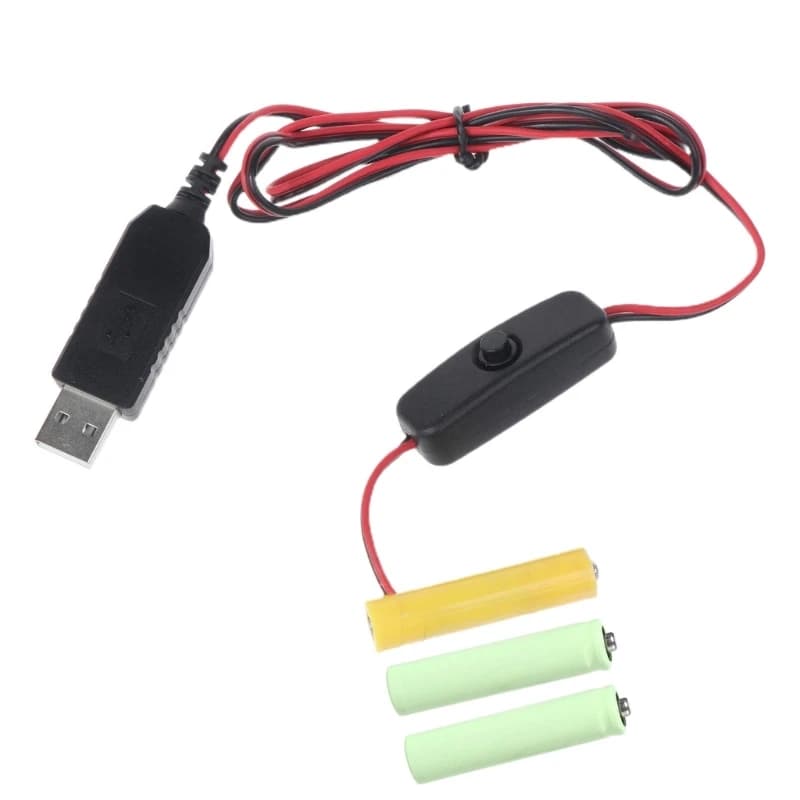 Adattatore alimentazione per eliminatori batterie AAA, 4,5 V Sostituisci 3 batterie AAA all'adattatore rete per lucine LED natalizie