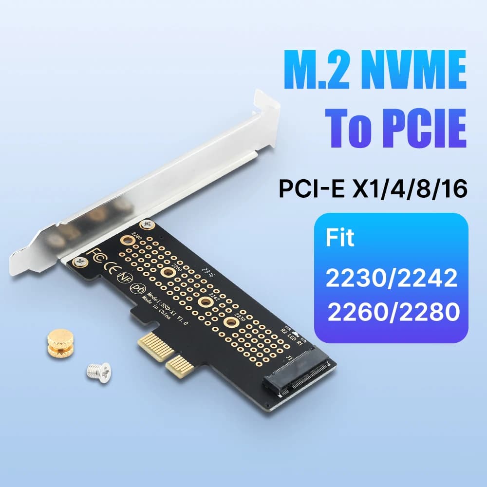 Scheda adattatore M.2 NVME SSD a PCIe 4.0 M-Key PCIe4.0 X1 X4 Fit 2230/2242/2260/2280 per PC desktop M.2 SSD Gen4 PCI-E 4.0