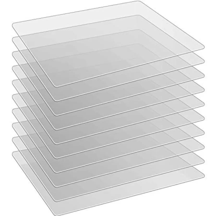 10 Pieces Flexible Plastic Cutting Board Multi Purpose Placemats Cutting Mats Vegetable Fruit Board, 15 x 12 Inch