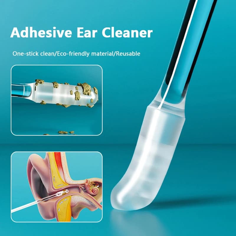 24 Brushes Disposable in Silicone for Cerume Removal, Adhesive, for Children, Seniors and Adults, Size S/L, Clean-Orecchie Reusable