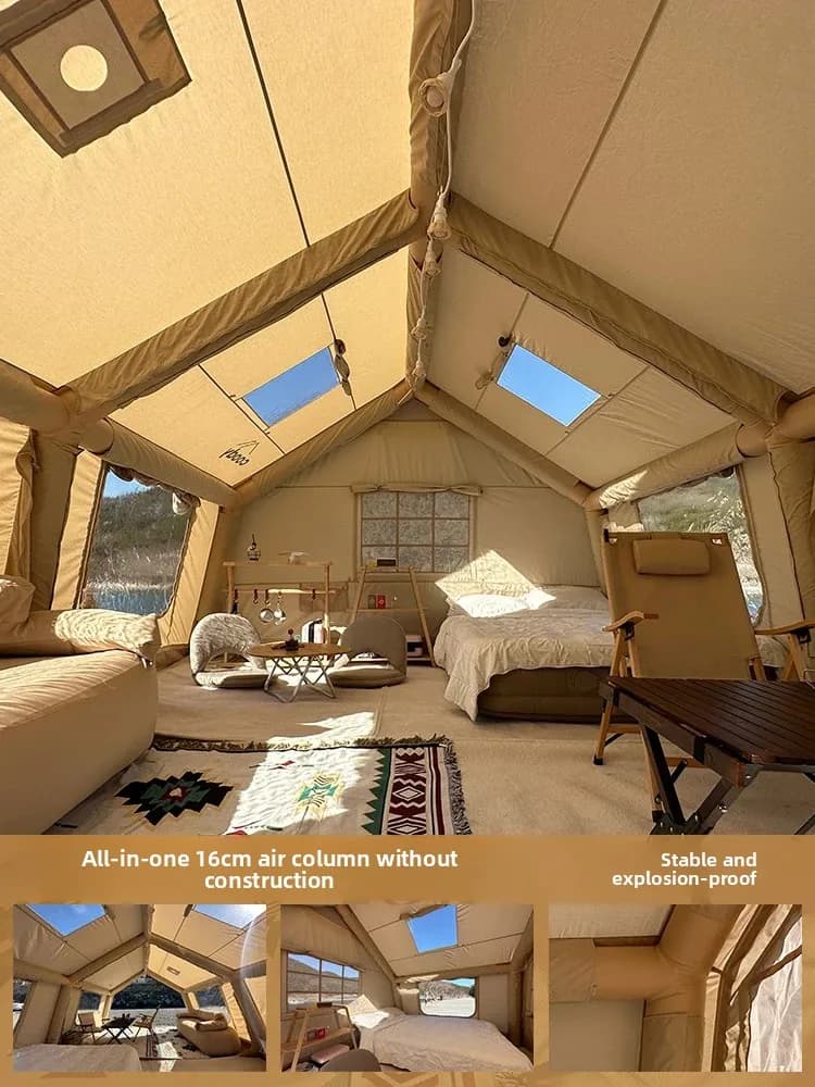 Tent, inflatable canopy, 17,2 square meters, suitable for outdoor camping overnight, rain camping equipment