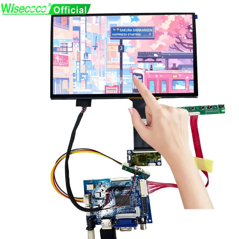 Display LCD IPS da 10.1 pollici 1280x800 Pannello touch da 10 punti per Raspberry Pi 5/4/3 PC Scheda driver schermo secondario 16:10 450 Nit