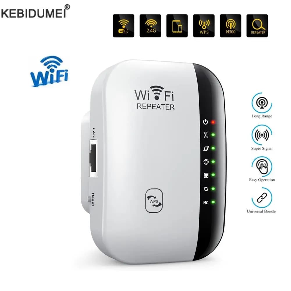 Ripetitore WiFi 300Mbps Amplificatore WiFi Extender Ripetitore WiFi Segnale Wi-Fi 802.11N Punto di accesso ripetitore Wi-Fi wireless a lungo raggio