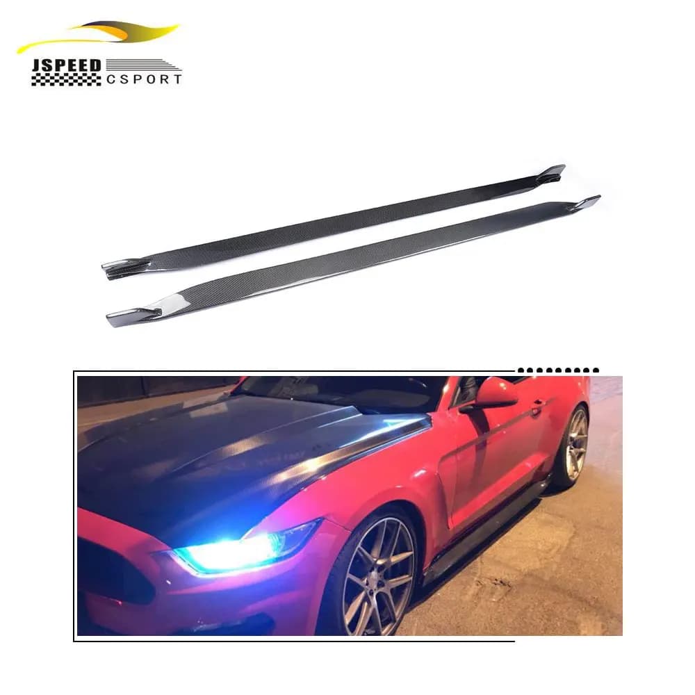 Adatto per una coppia di davanzali con gonna laterale in fibra di carbonio Adatto per Ford Mustang GT COUPE 2 porte 2015-2017