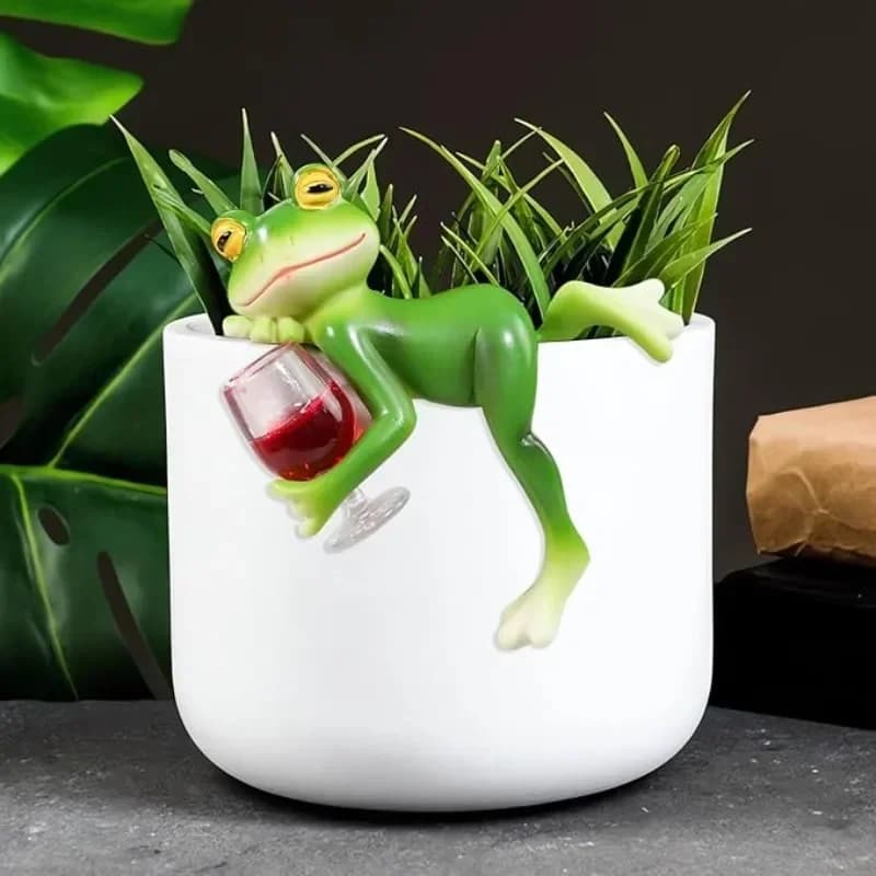 Rane figurines in Miniature for Plant Decorations in Vase, Funny Garden Ornaments in Rana Shape, Gifts for Women, Rana Statue for Flowers