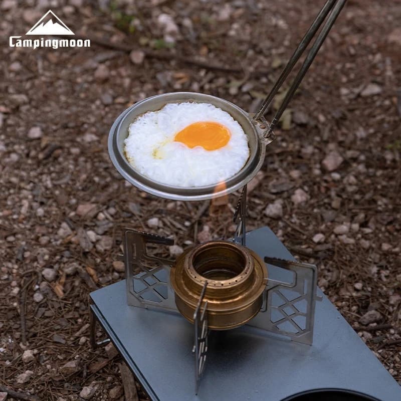 CAMPINGMOON S-SD Stainless Steel Deep Snow Bowl Lid Camping Dish Dipping Tray Thickened Stainless Steel Small Frying Pan