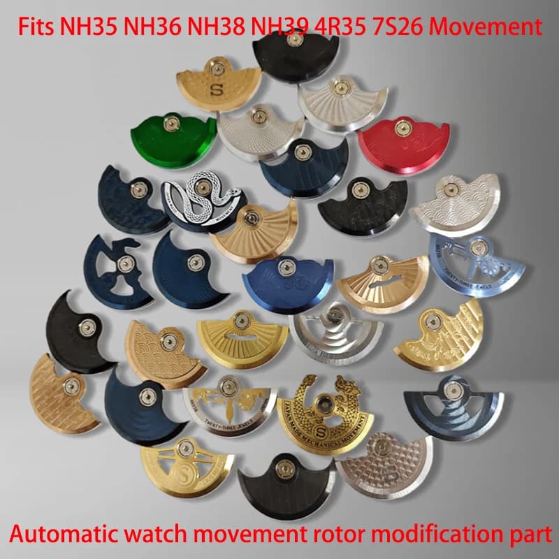 Automatic Rubber Roller Grinding Wheel for Movement NH35 NH36, Compatible with Movement NH34 NH35 NH36 NH38 4R35 6R 7S, Replacement for Men's Watches