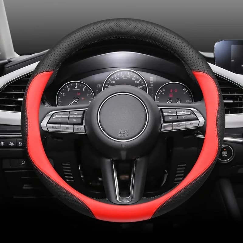 Per Mazda 3 Axela CX30 EV CX4 CX50 CX8 Coprivolante in pelle nappa Accessorio interno per auto antiscivolo universale per quattro stagioni