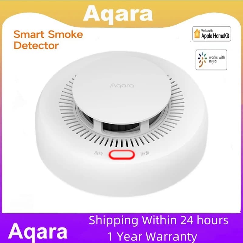 Original Aqara Zigbee3.0 Smoke Detector Fire Alarm MonitorSound Alert Smart Home Security Work With Xiaomi Mi Home Homekit
