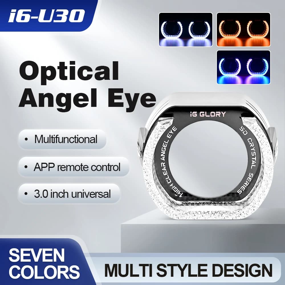 Car Angel Eyes LED DRL Halo Rings Auto Daytime Running Light DC 12V per H4 H7 9005 9006 faro proiettore obiettivo Retrofit fai da te