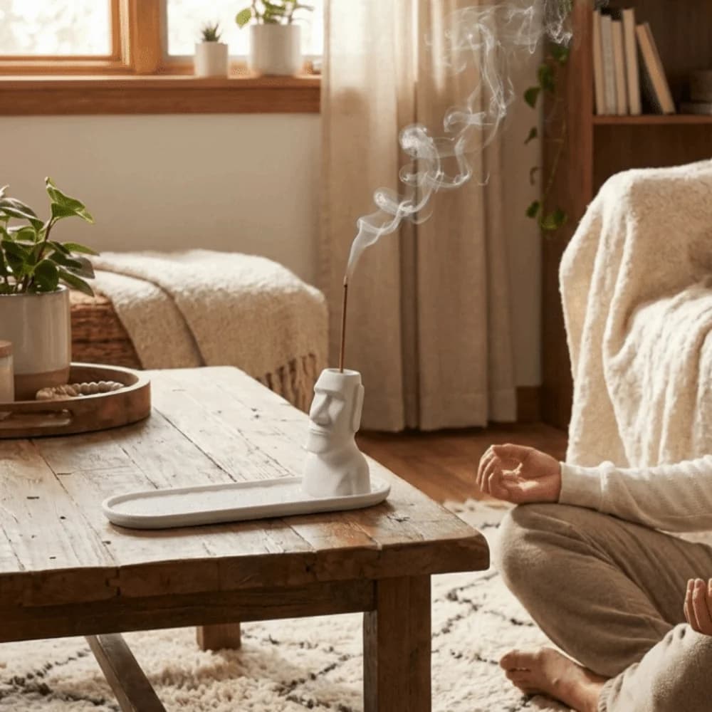 Ash Catcher 3D Printed Cartoon Incense Holder Scenic Statue Plastic Incense Stick Holder Unique Incense Burner Yoga