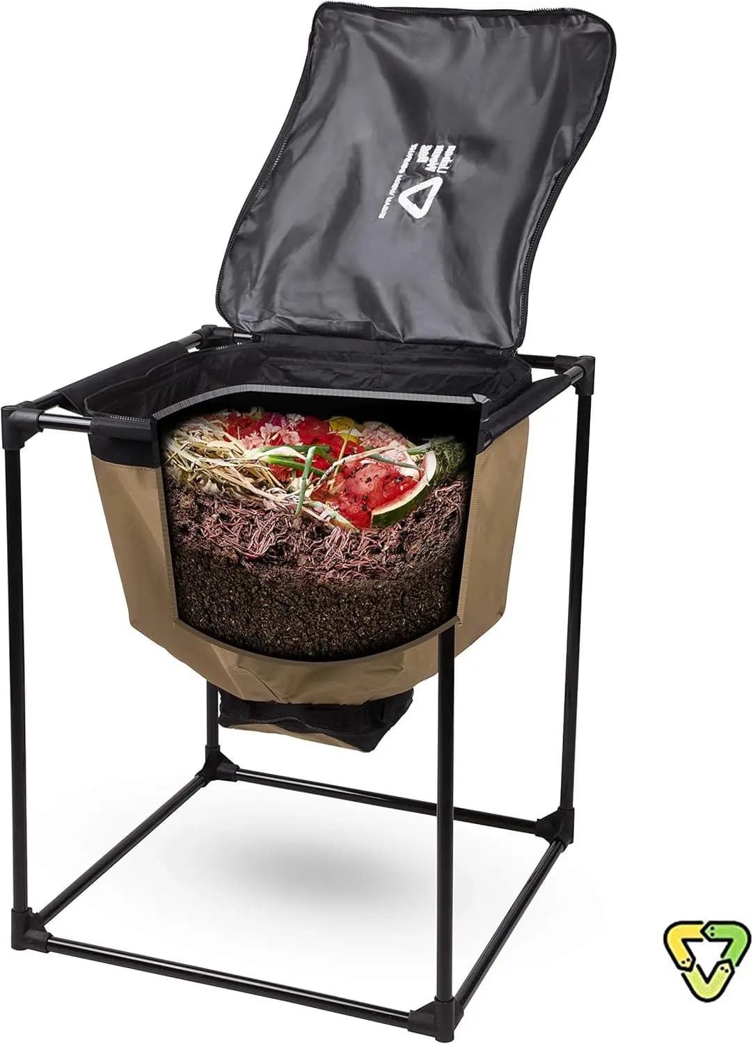 Composter per vermi a flusso continuo, facile da raccogliere, senza cerniera
