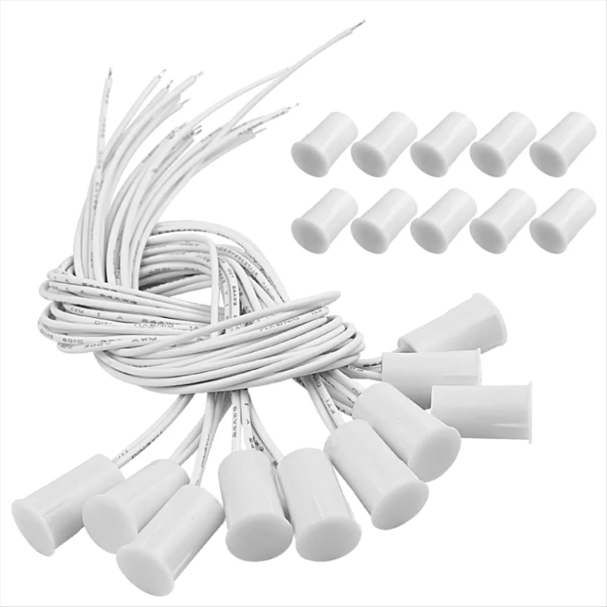 Nuovo interruttore magnetico per porta RC-33 NC Sensore per porta finestra di sicurezza cablato da incasso Allarme bianco - (10 set)