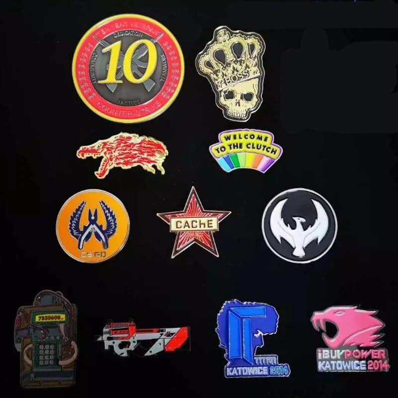 Moneta Commemorativa CSGO CS GO Counter Strike per Veterani di Dieci Anni, Accessorio da Collezione per Cosplay