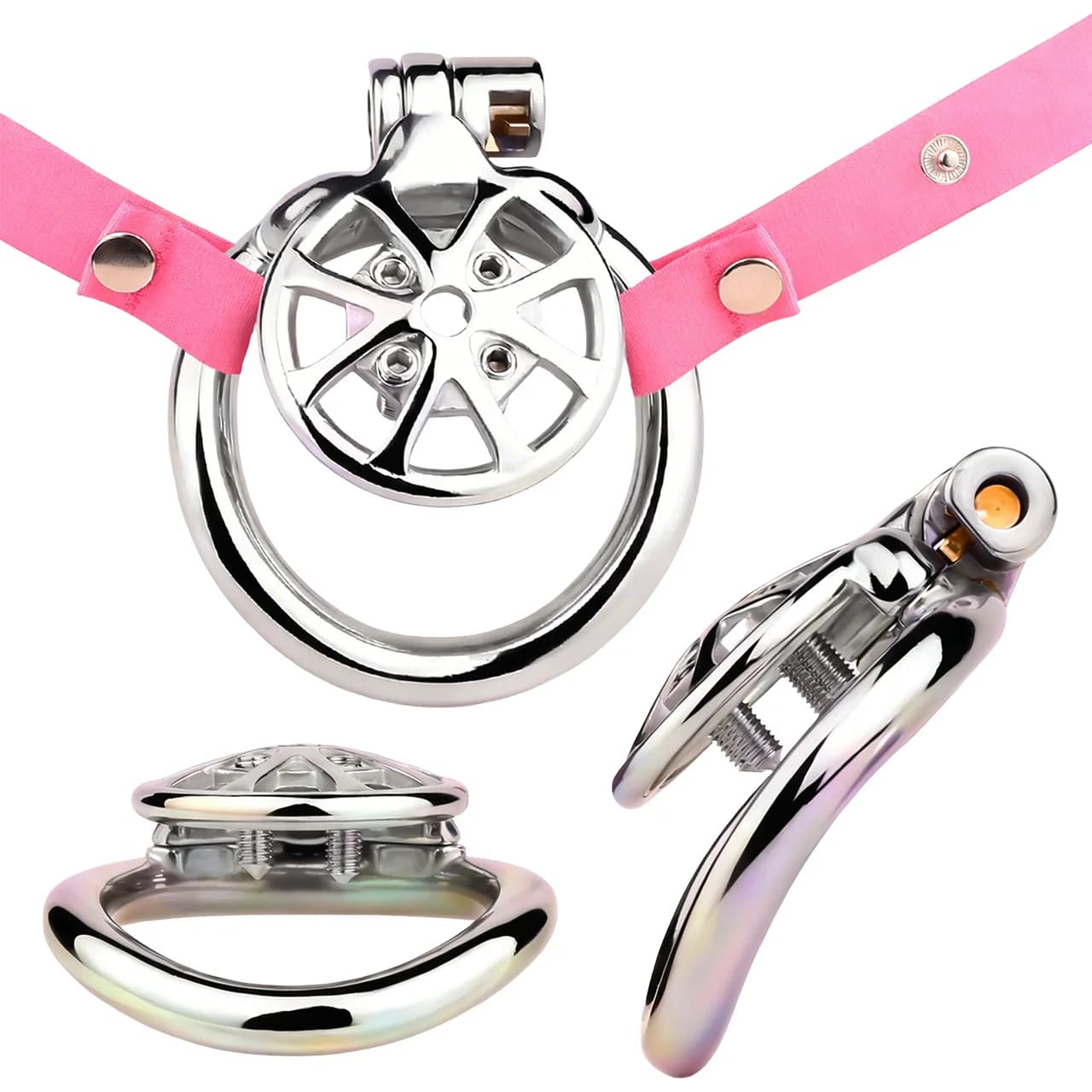 FRRK Metal Casting Pad Polished Mirror with Auxiliary Belt at Staccable Point, Pen Counting Device, Adult Erotic Game, Erotic Scratch Toy