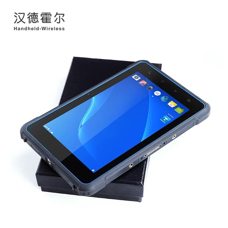 Factory 8 Inch Rugged Android 10 Tablet RFID Scanner 8000mAh Battery 4GB 64GB Industrial Tablet Pc with 2m UHF RFID Reader