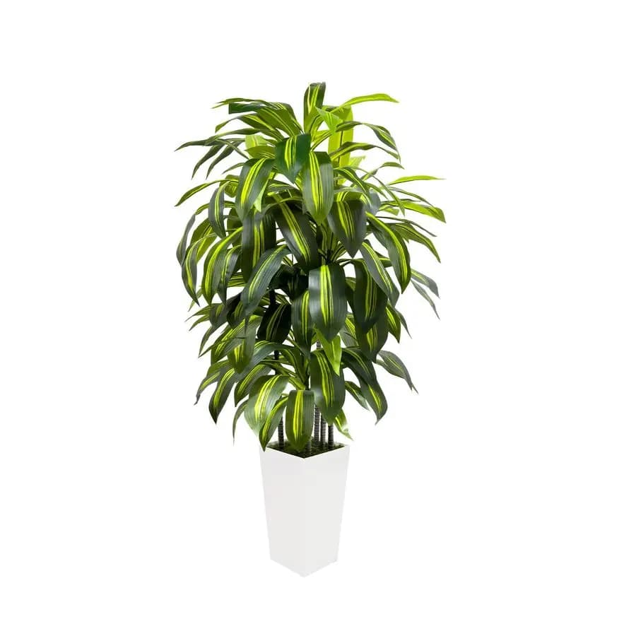 Fake plant Tree Artificial Dracaena Plants for high interiors with white planter Floor plant for fake tree Artificial plants