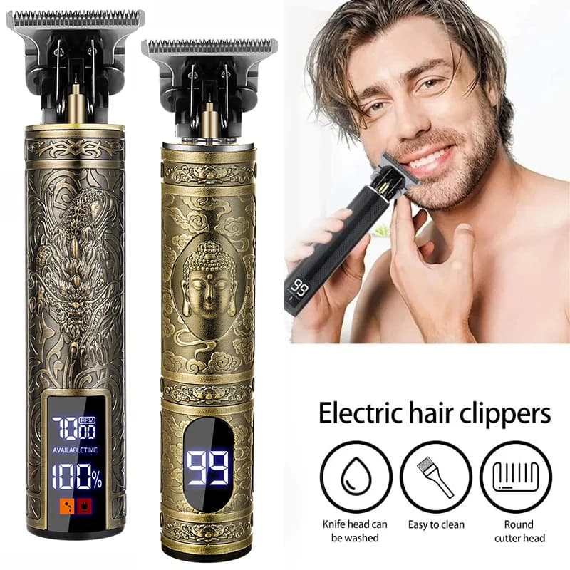 Tagliacapelli Tagliacapelli professionale Tagliacapelli Barba Rasoio da uomo Tagliacapelli Barbiere per uomo Trimmer T9 vintage Manico in ABS