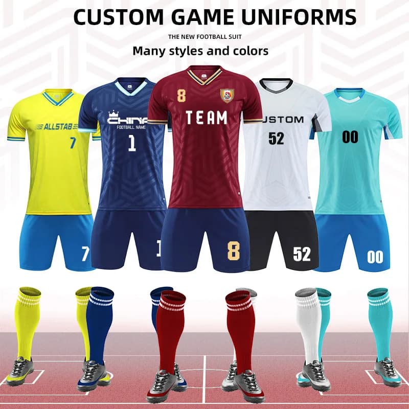 Maglie da Calcio Personalizzabili per Uomo, Donna e Bambino, Uniformi da Calcio, Abbigliamento Sportivo da Futsal, Completi da Allenamento, Tute Sportive per Bambini