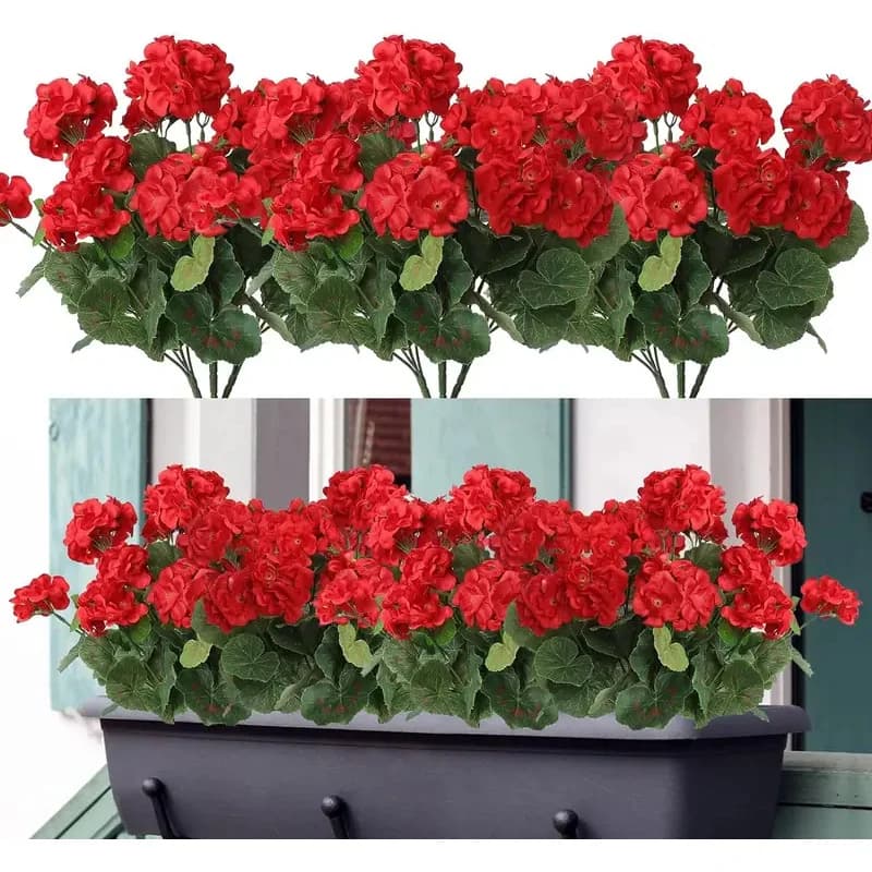 1/5pcs Artificial Plant Silk Begonia Flower Outdoor garden arch UV protection Wedding bride Home bonsai Christmas party Diy gift