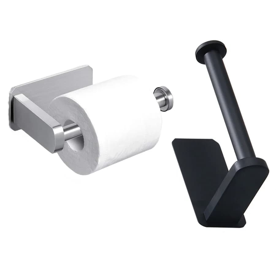 Organizzatore di portarotolo di carta igienica autoadesivo senza trapano Dispenser di fazzoletti Rack di stoccaggio per montaggio a parete per cucina bagno