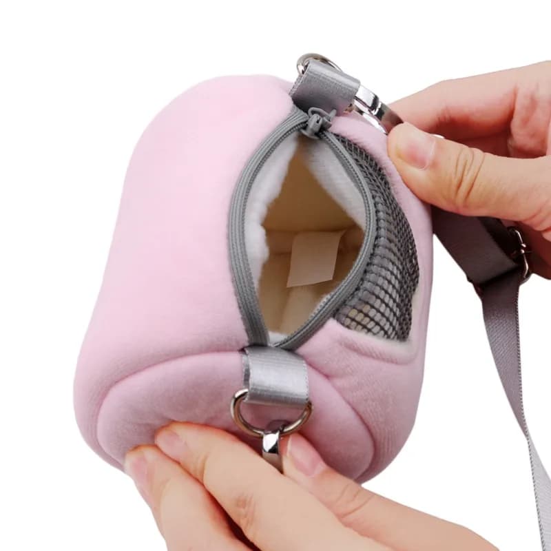 Borsa a tracolla per animali domestici, design cilindrico, morbida, da viaggio, portatile, per scoiattoli, con rete trasparente, per criceti, accessori 2024