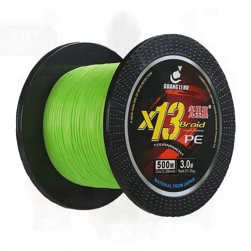 Set di linee in PE da 13 pezzi Liscio rotondo Super Far Cast Luya Anchor Fish Forte resistente all'usura Anti-morso per la pesca con l'amo 300 m Verde