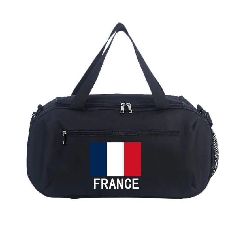 Borse da palestra impermeabili Taekwondo Nuoto Borsa da fitness Bandiera francese Borsa da viaggio portatile stampata Borsa per scarpe Borse da basket