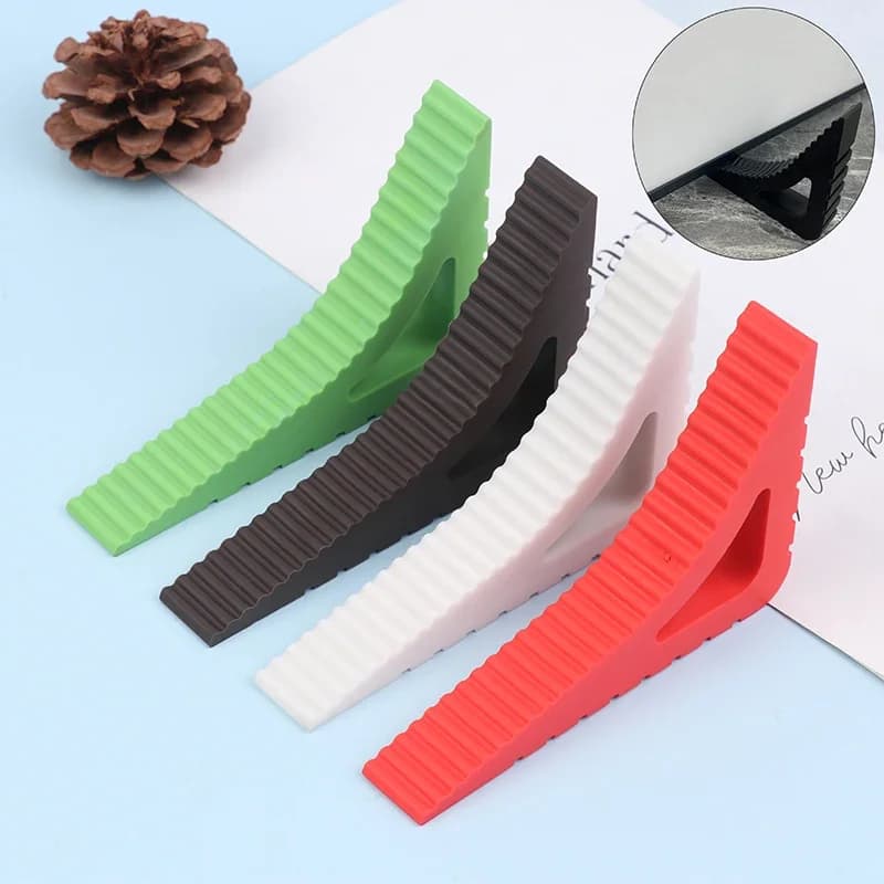 1 Piece Floor Block Door Wedge Doorstops Home Window Limiter Stops Stopper Rubber Door Home Office Anti-collision Door Stopper