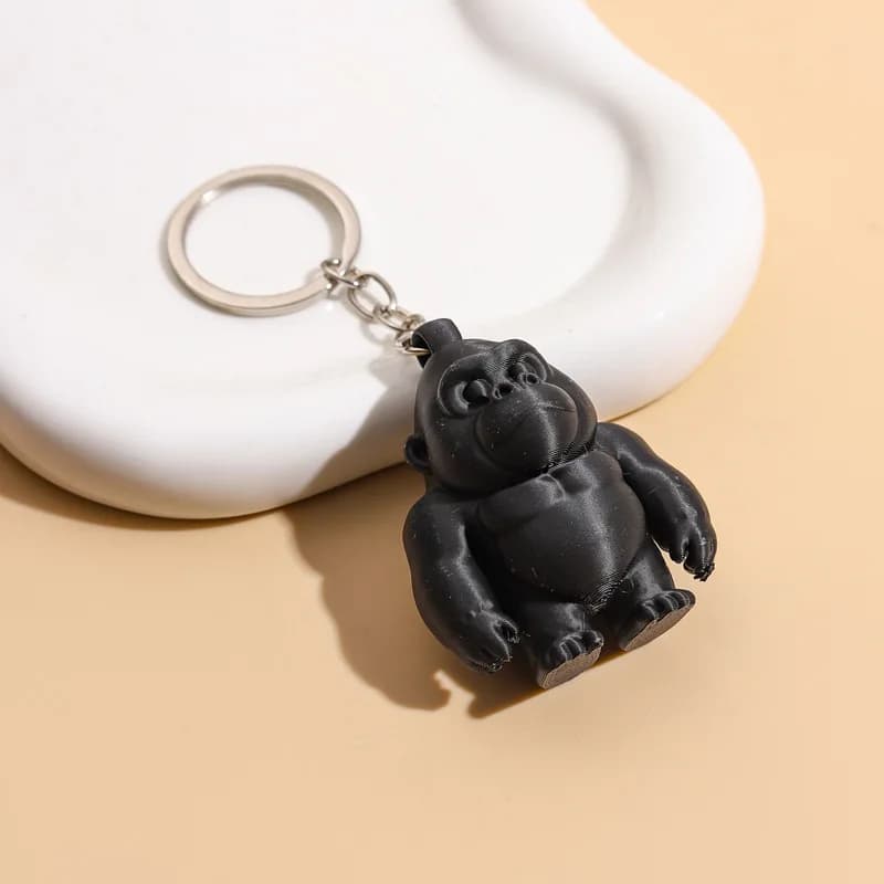 Portachiavi Gorilla, Ciondolo per Zaino a Forma di Scimmia, Ciondolo per Borsa con Braccio Lungo, Decorazione per Portachiavi, Regalo di Compleanno per Adulti e Bambini