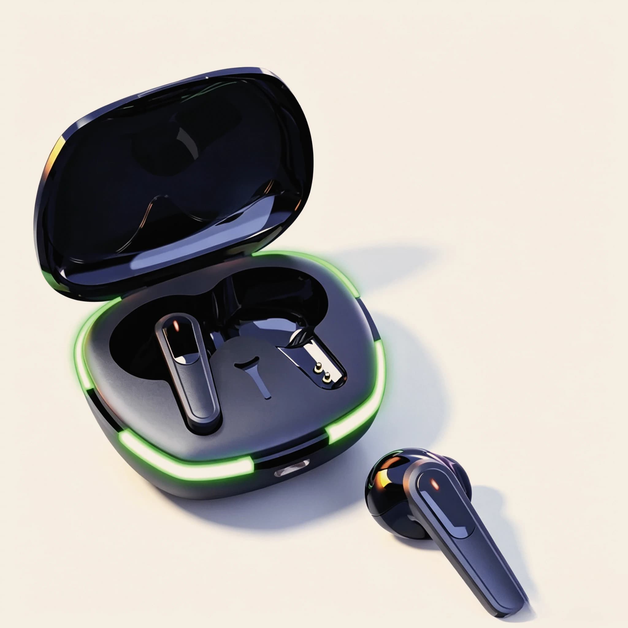 Cuffie Bluetooth Wireless Premium con Design Luminoso Colorato, Isolamento Acustico, Microfono e Audio HiFi Stereo per Sport e Uso Quotidiano