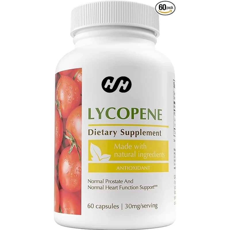 Licopene supplement 30mg in capsules - Organic tomato extract, lycopene, vitamin for prostate - 60 vegetarian capsules