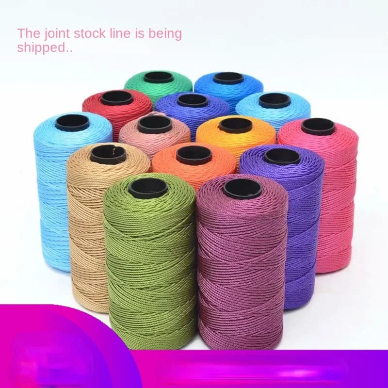 Filo di nylon a 3 fili Linea di ganci intrecciati, Linea di scarpe per cappelli all'uncinetto intrecciati, Cuscino per auto, Filo di lana di seta ghiacciata, 100 g, 1 pezzo