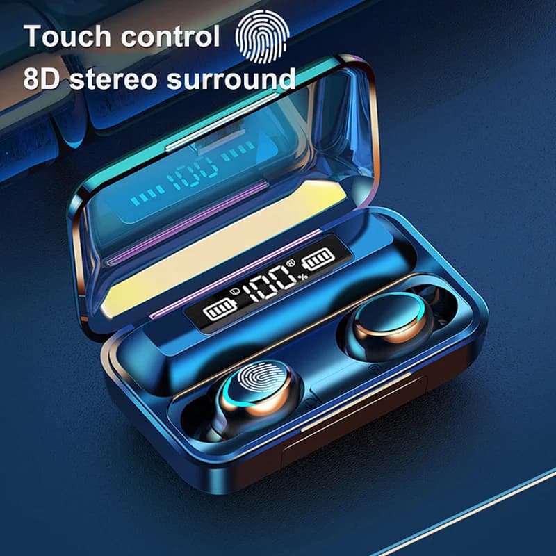 2024 nuovi auricolari Bluetooth TWS F9-5c cuffie Wireless 9D Stereo sport auricolari impermeabili cuffie per chiamate HD con microfono