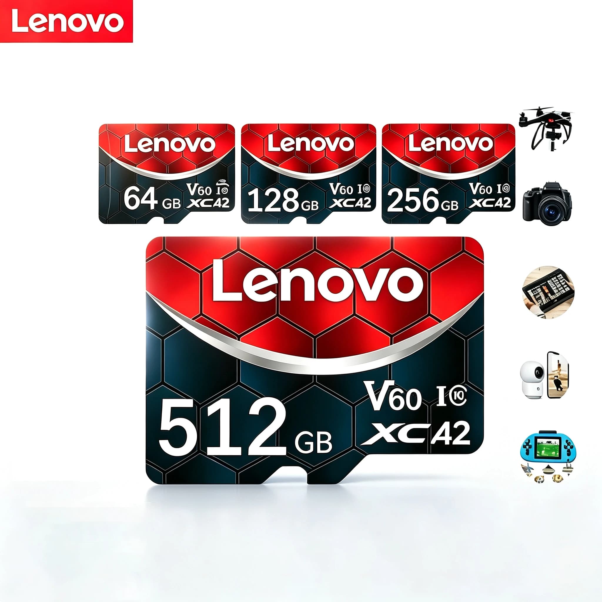 Lenovo High Speed Ultra Micro TF/SD Memory Card 16GB TF Flash Card A1 V10 C10 U1 64G 128G 256G for Camera Phone Nintendo Switch